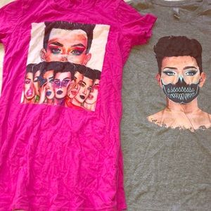 2 James Charles tshirts